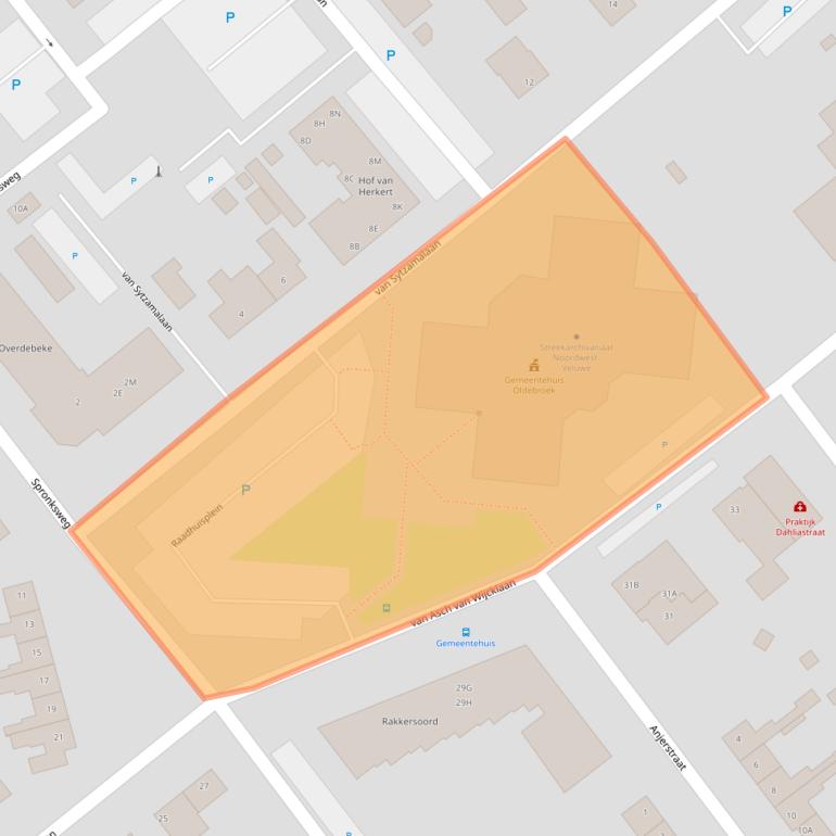 Kaart van postcodegebied 8096CP.