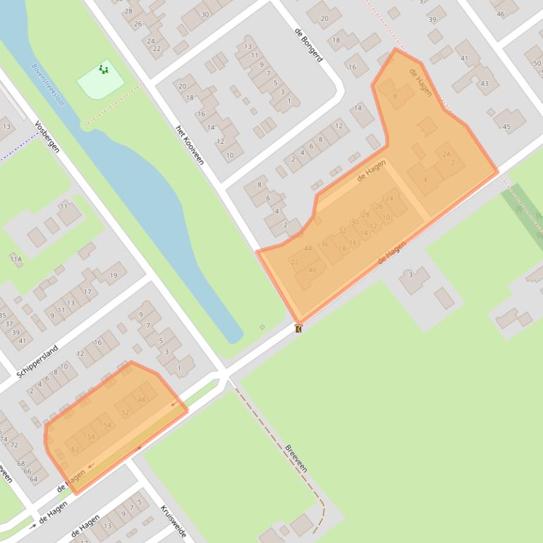 Kaart van postcodegebied 8096MB.