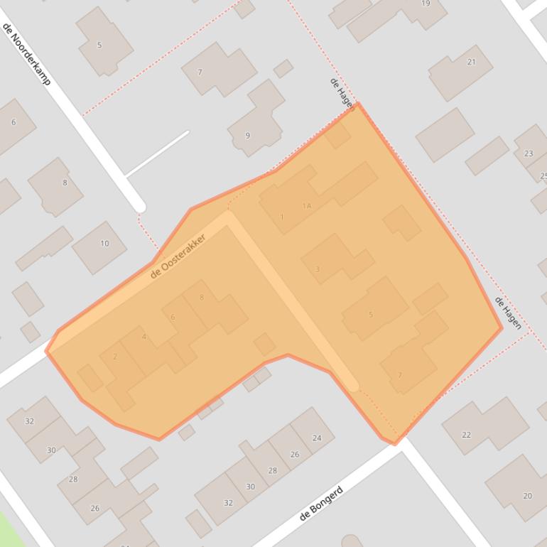 Kaart van postcodegebied 8096MD.