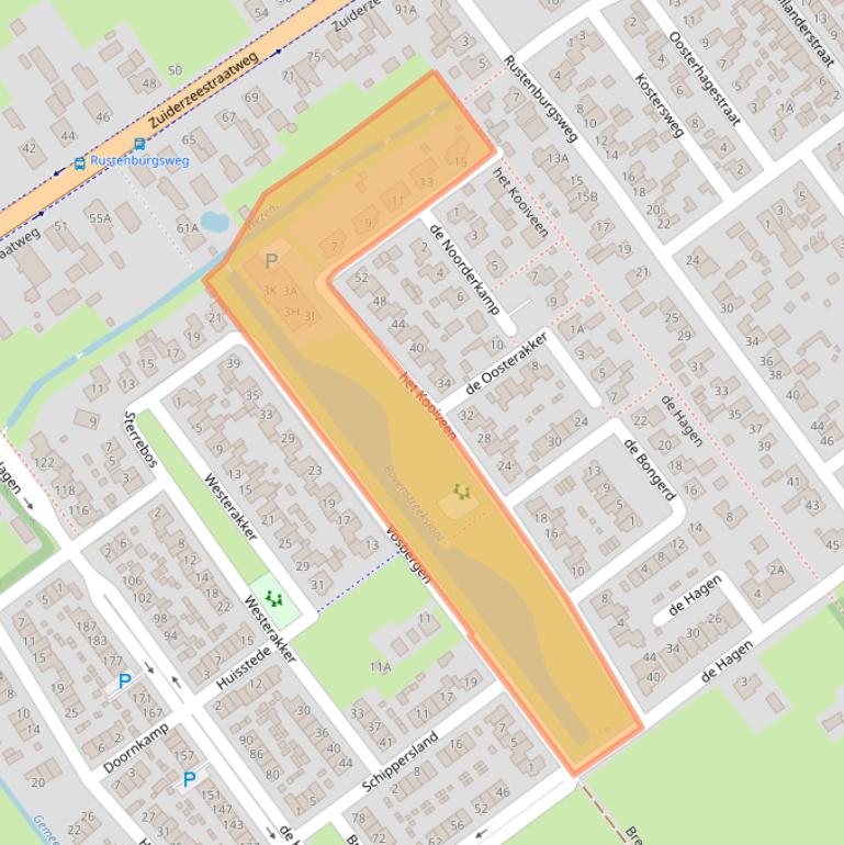 Kaart van postcodegebied 8096MH.