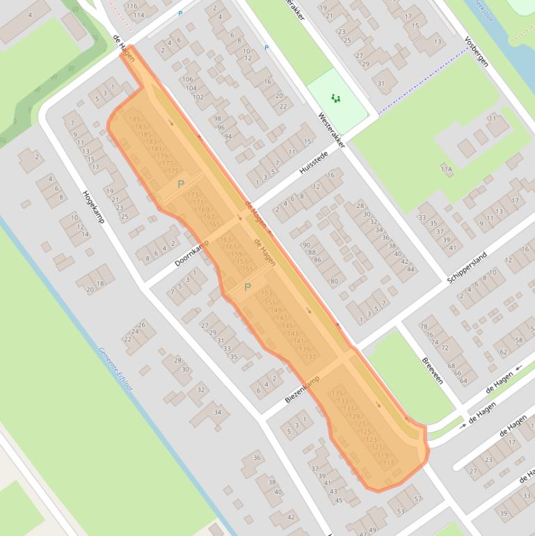 Kaart van postcodegebied 8096MJ.
