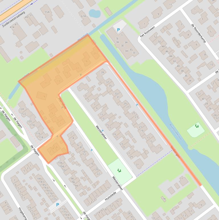 Kaart van postcodegebied 8096MN.