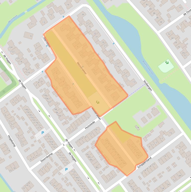 Kaart van postcodegebied 8096MP.