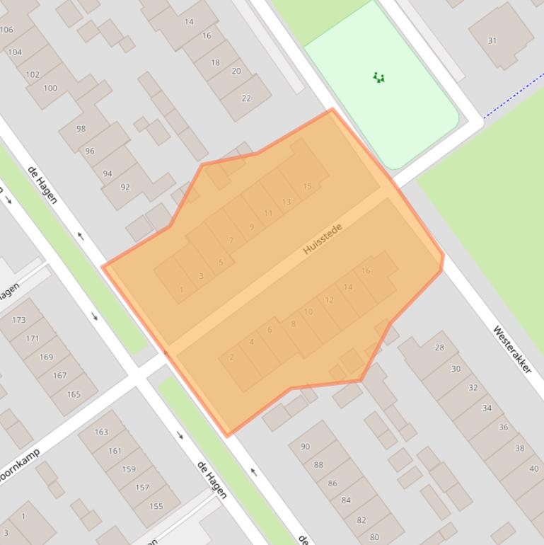 Kaart van postcodegebied 8096MR.