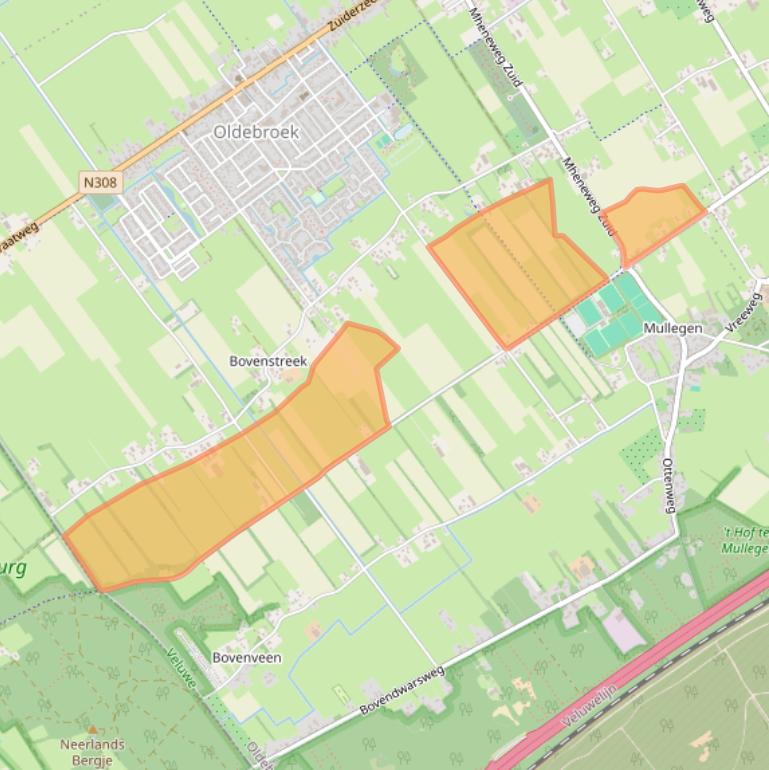 Kaart van postcodegebied 8096PK.