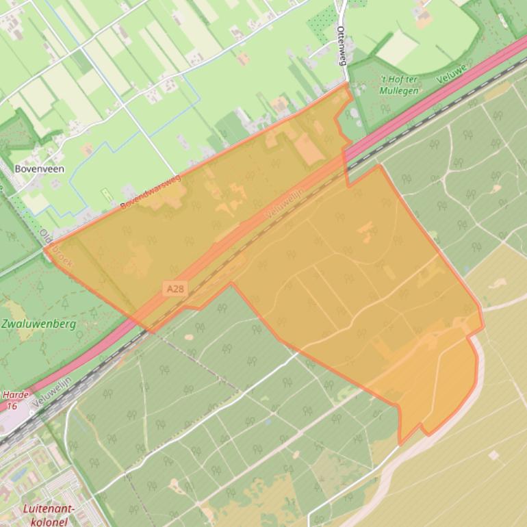 Kaart van postcodegebied 8096PP.