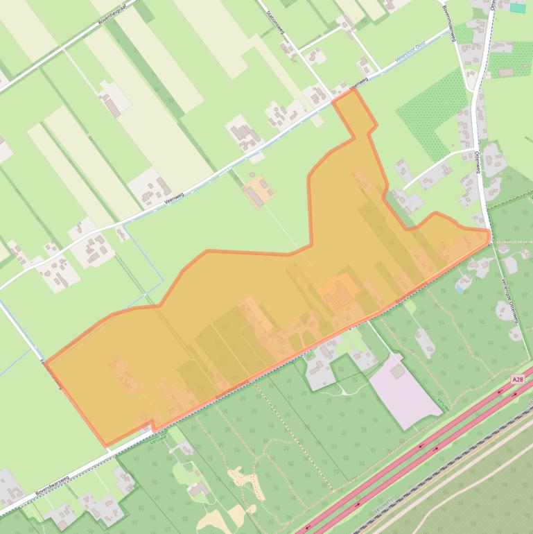 Kaart van postcodegebied 8096PS.