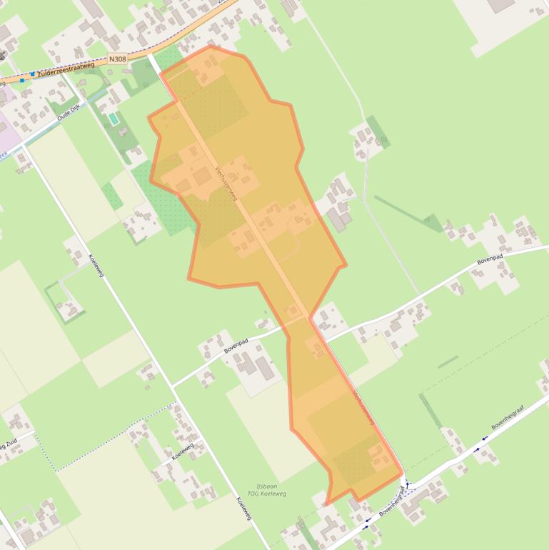 Kaart van postcodegebied 8096RP.