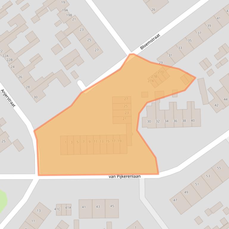 Kaart van postcodegebied 8096VL.