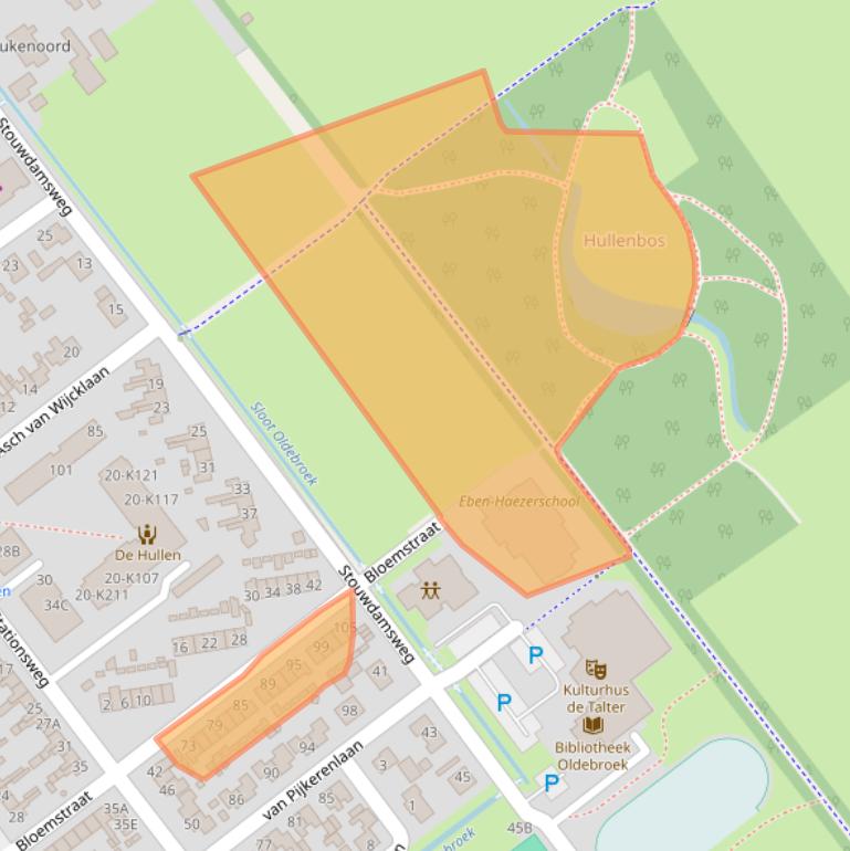 Kaart van postcodegebied 8096VN.