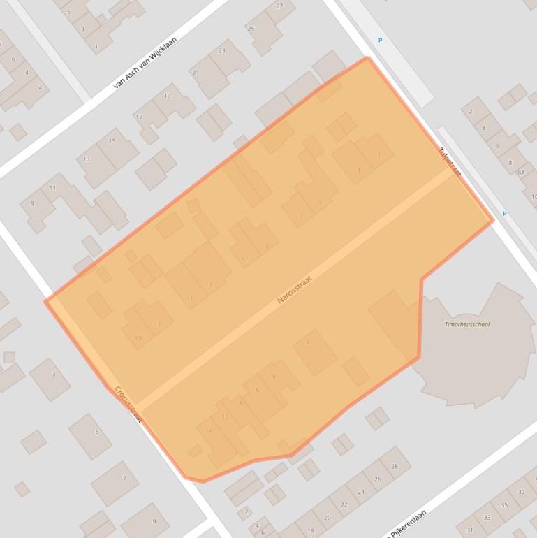 Kaart van postcodegebied 8096VZ.