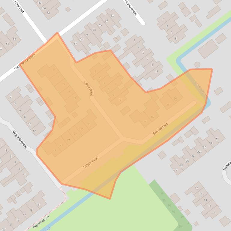 Kaart van postcodegebied 8096XC.