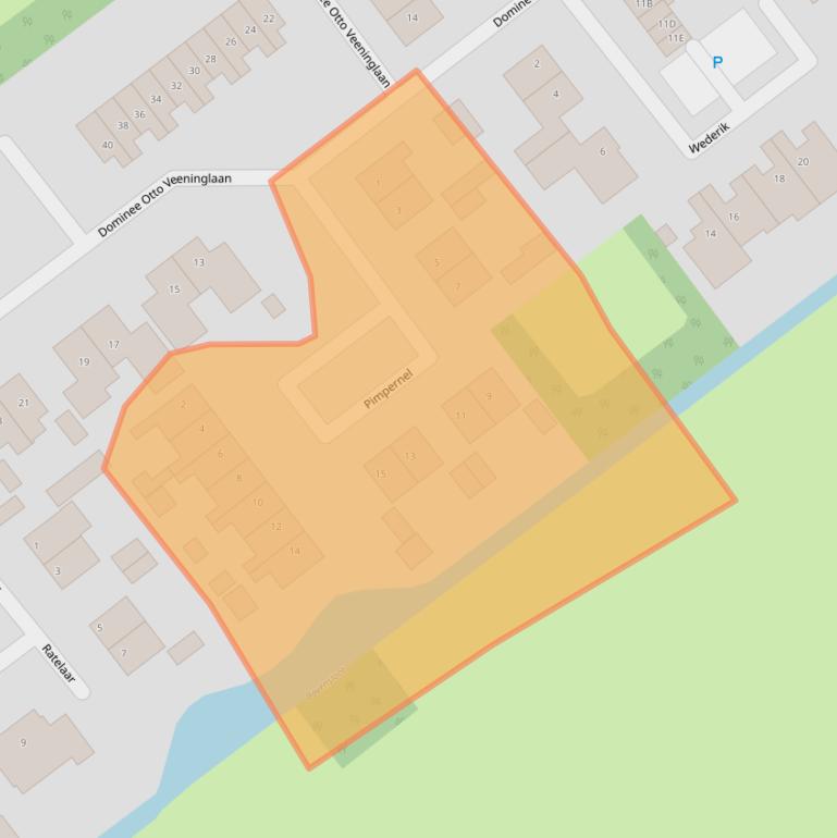 Kaart van postcodegebied 8096XM.