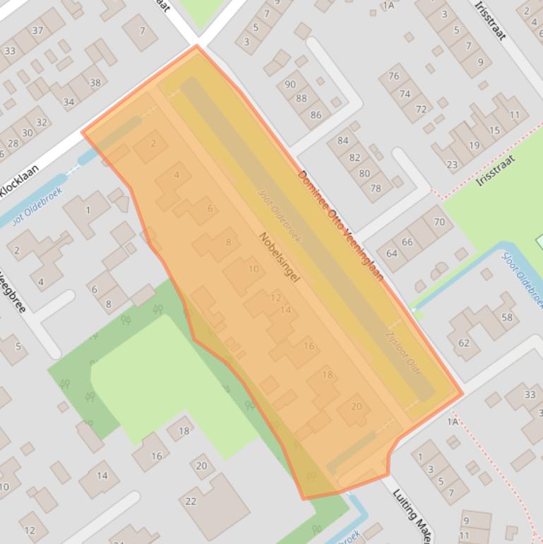 Kaart van postcodegebied 8096XZ.
