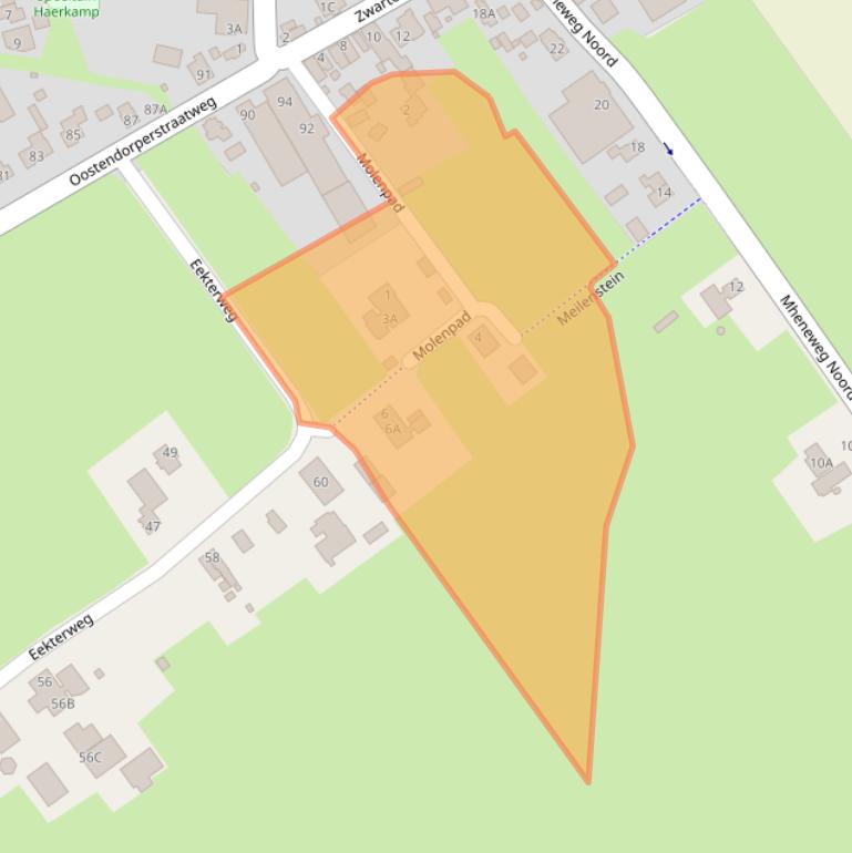 Kaart van postcodegebied 8097PH.