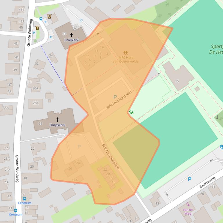 Kaart van postcodegebied 8097RA.
