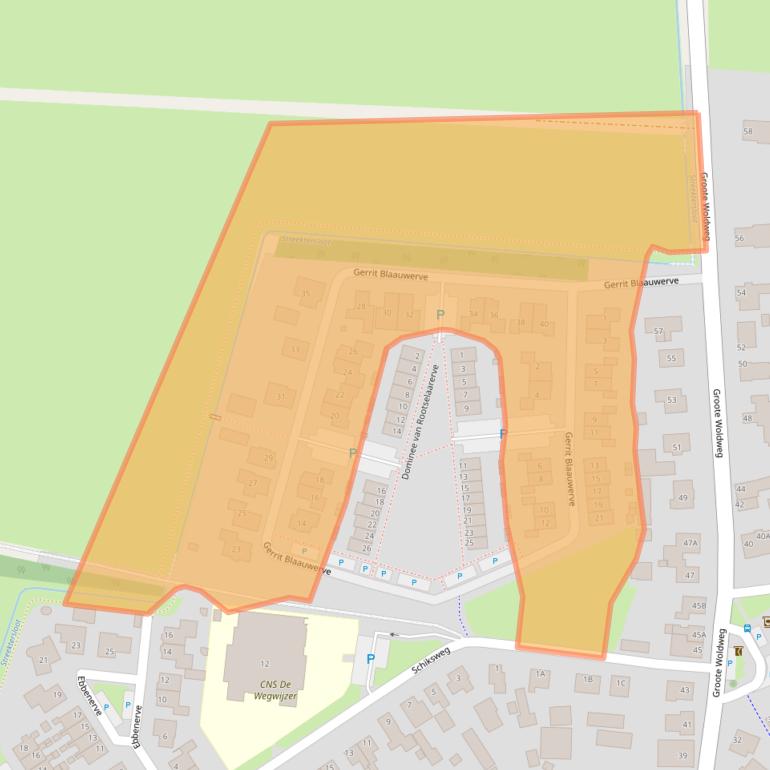 Kaart van postcodegebied 8097RB.