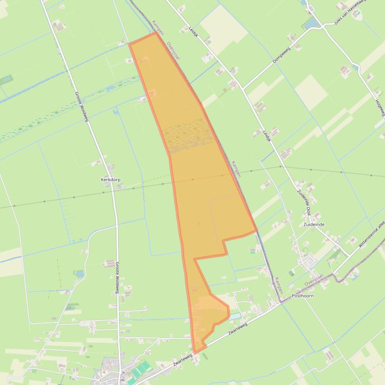 Kaart van postcodegebied 8097RH.