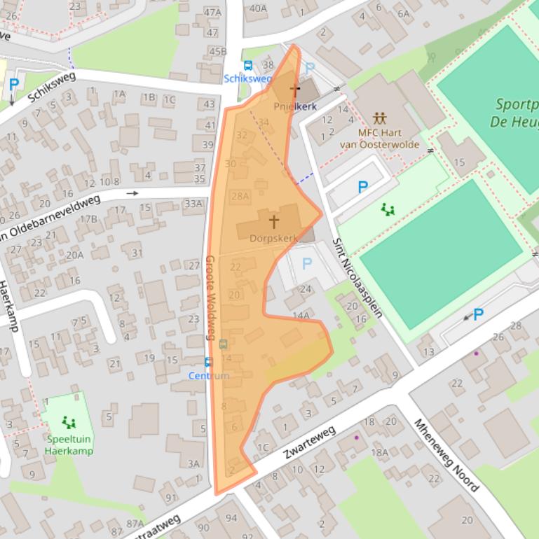 Kaart van postcodegebied 8097RS.