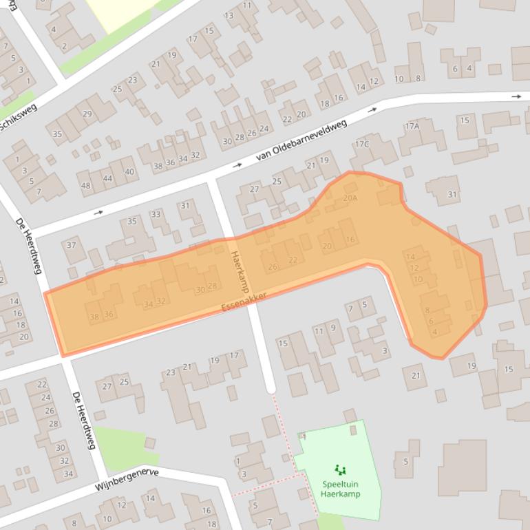 Kaart van postcodegebied 8097SN.