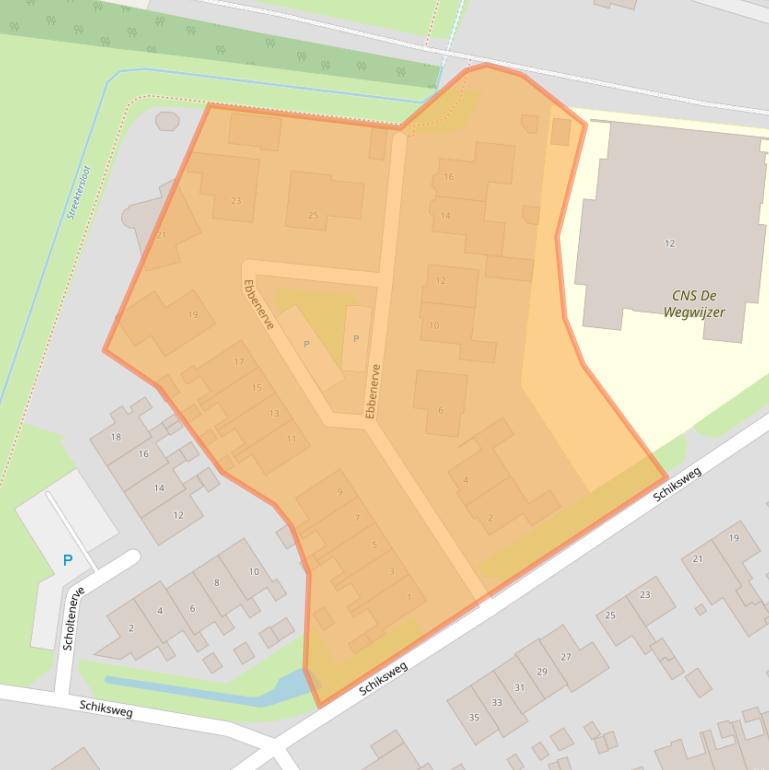 Kaart van postcodegebied 8097SW.