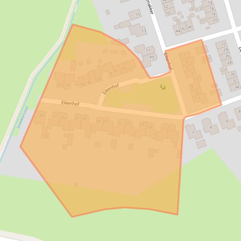 Kaart van postcodegebied 8097SZ.