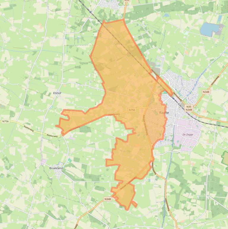 Kaart van postcodegebied 8101.