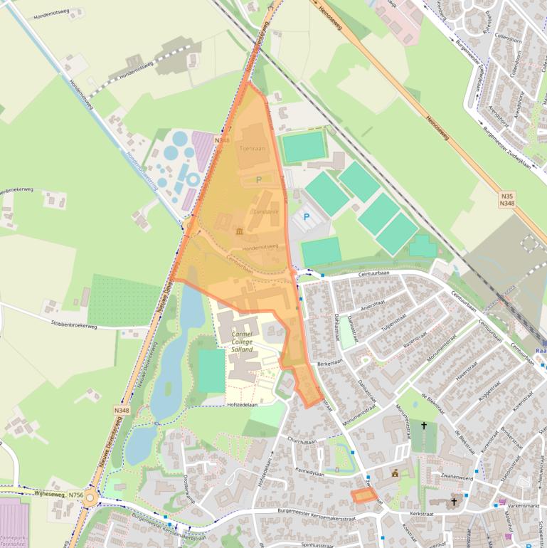 Kaart van postcodegebied 8101AB.