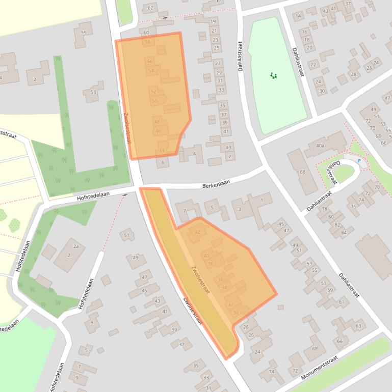 Kaart van postcodegebied 8101AD.