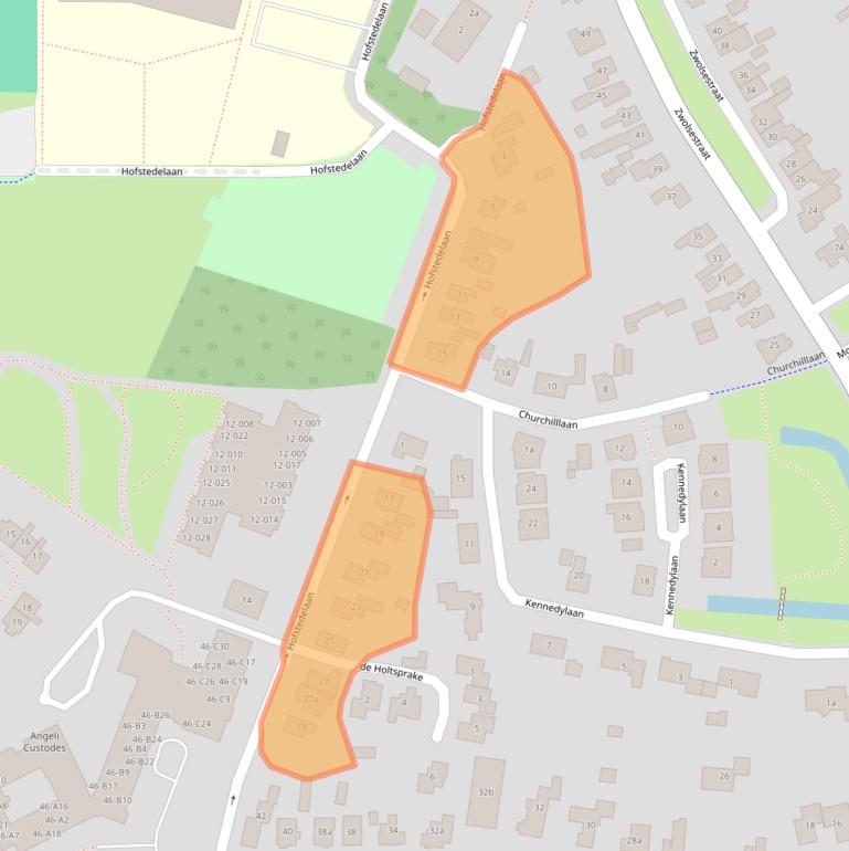 Kaart van postcodegebied 8101AG.