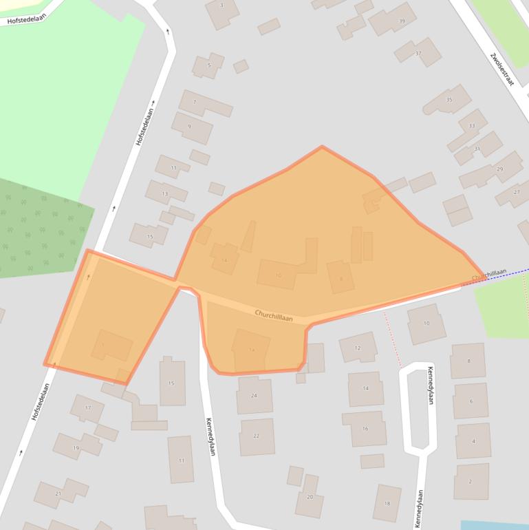 Kaart van postcodegebied 8101AJ.