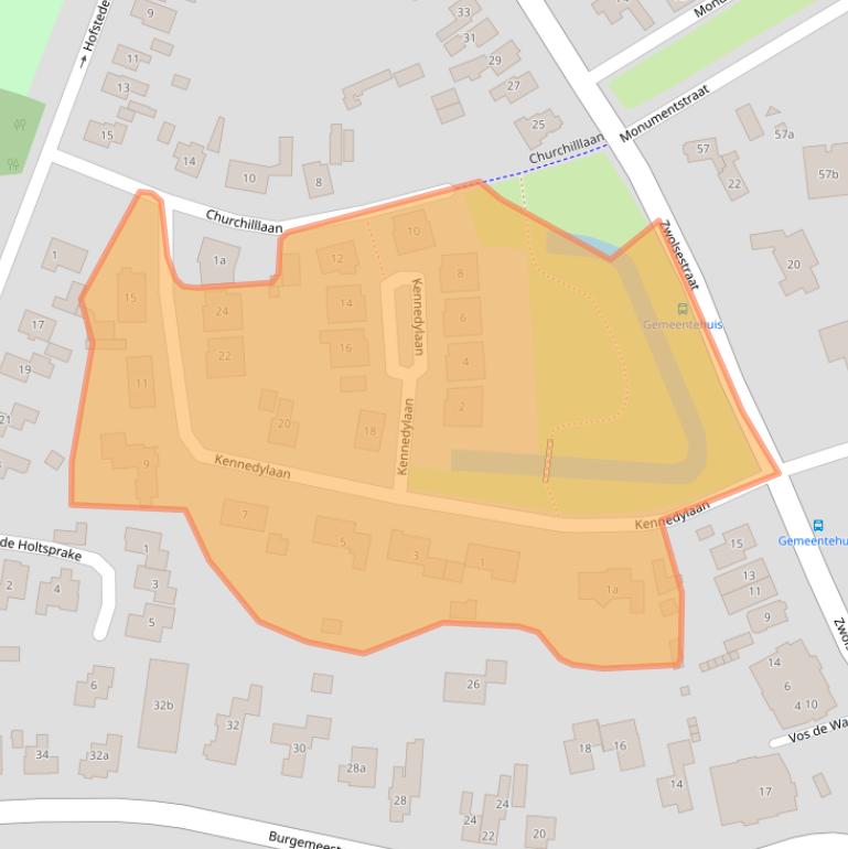 Kaart van postcodegebied 8101AK.