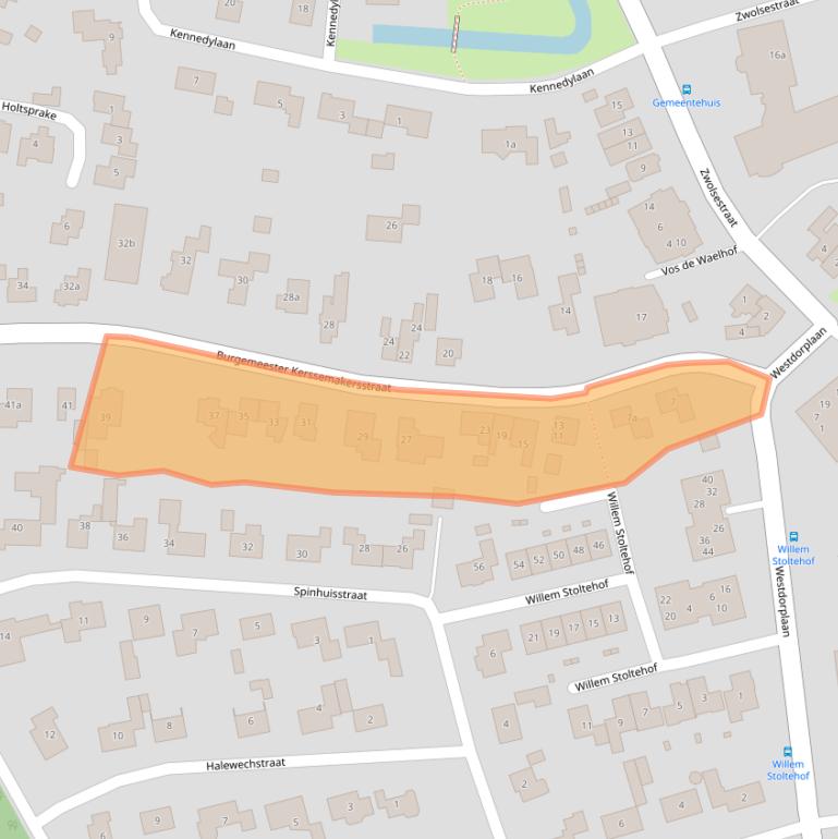 Kaart van postcodegebied 8101AL.