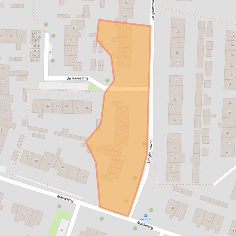 Kaart van postcodegebied 8101AT.