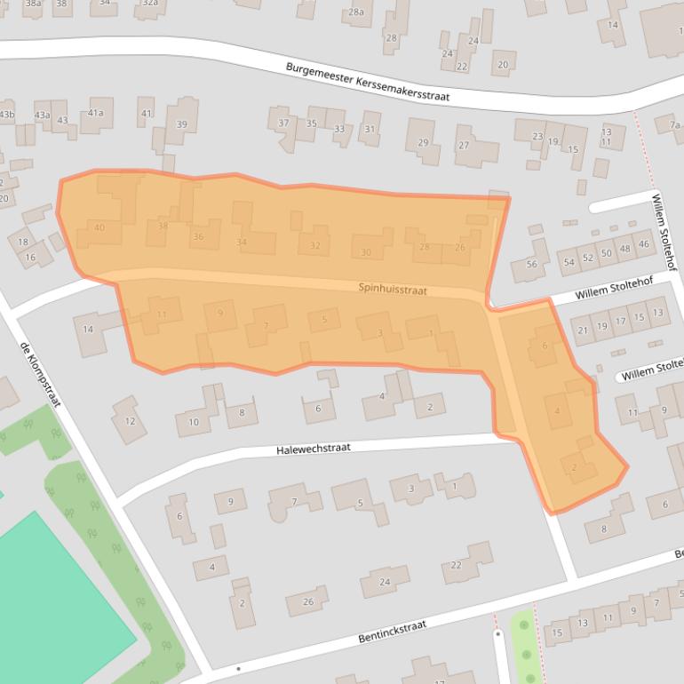 Kaart van postcodegebied 8101AX.