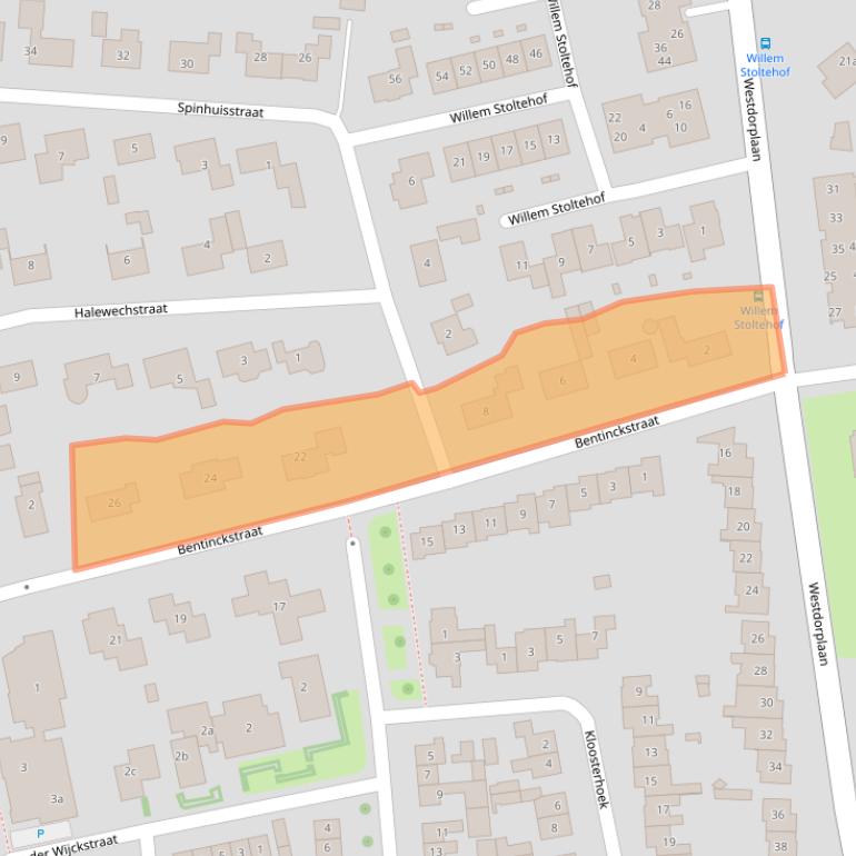 Kaart van postcodegebied 8101BB.