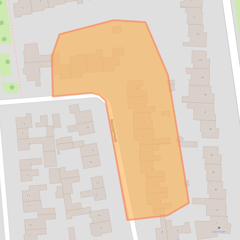 Kaart van postcodegebied 8101BL.