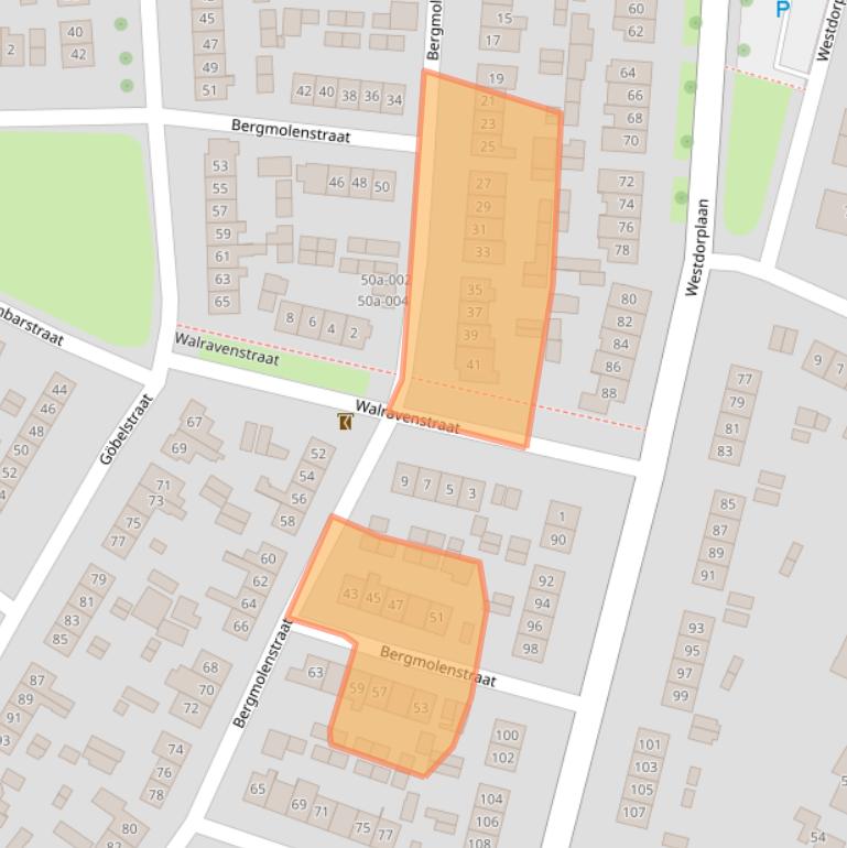 Kaart van postcodegebied 8101BP.