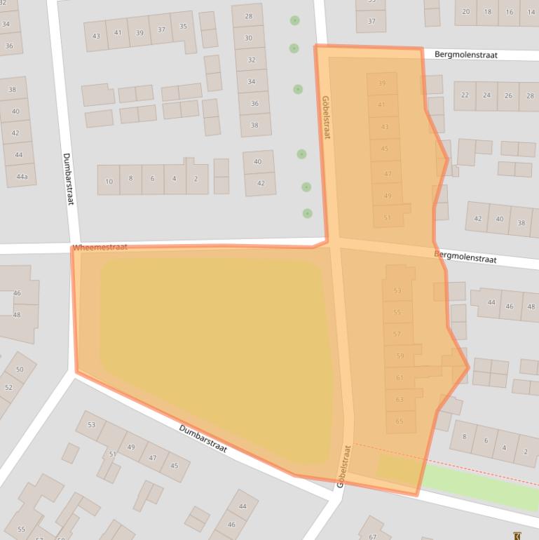 Kaart van postcodegebied 8101CB.