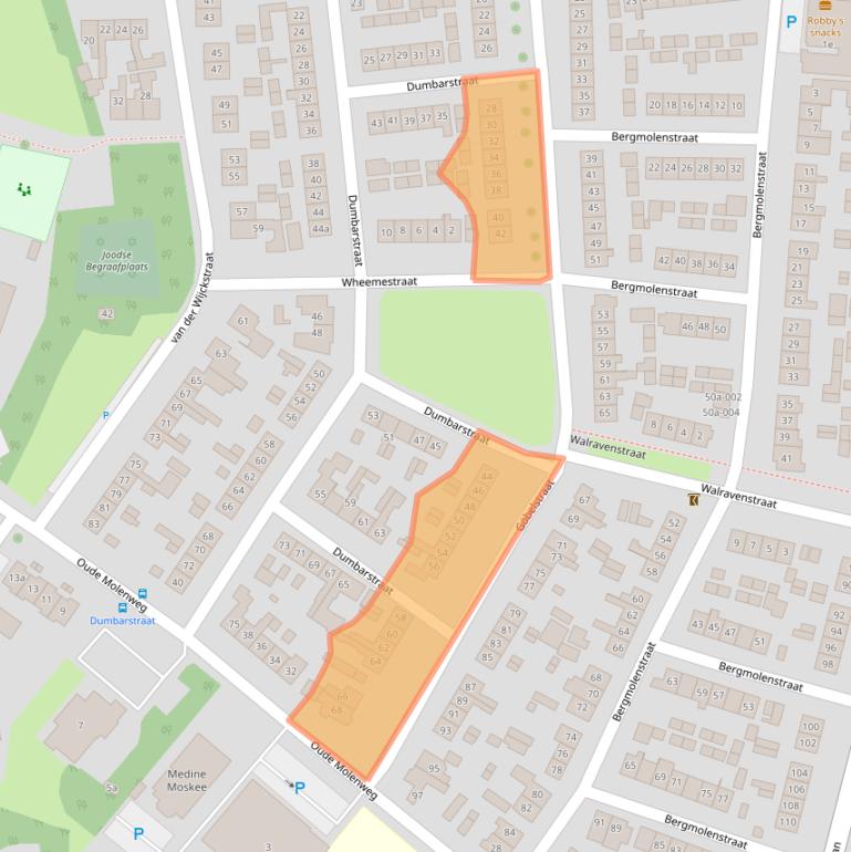 Kaart van postcodegebied 8101CE.
