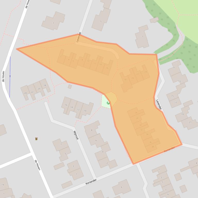 Kaart van postcodegebied 8101CP.