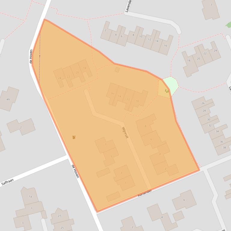 Kaart van postcodegebied 8101CS.