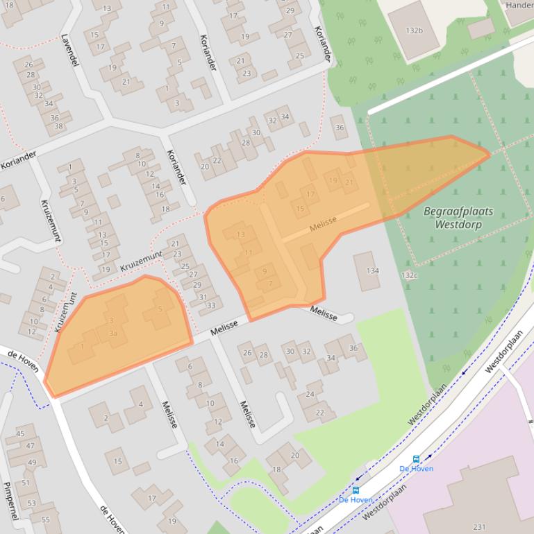 Kaart van postcodegebied 8101CZ.