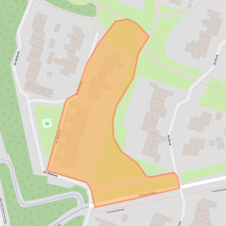 Kaart van postcodegebied 8101DV.