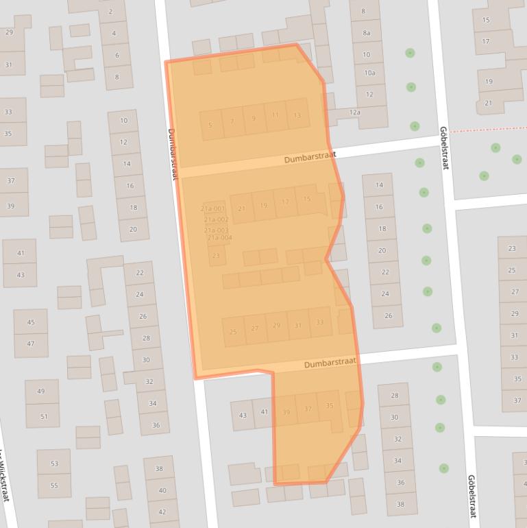 Kaart van postcodegebied 8101EB.