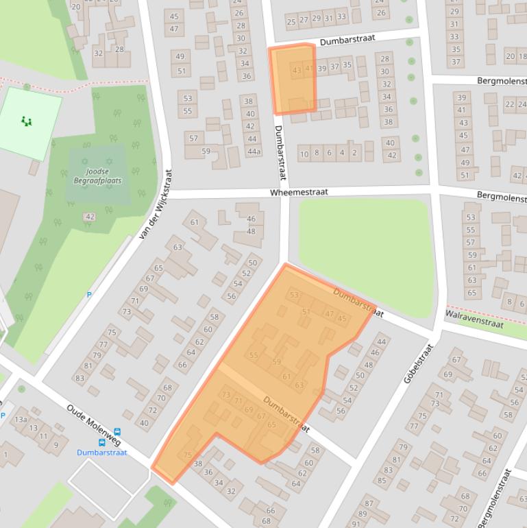 Kaart van postcodegebied 8101EC.