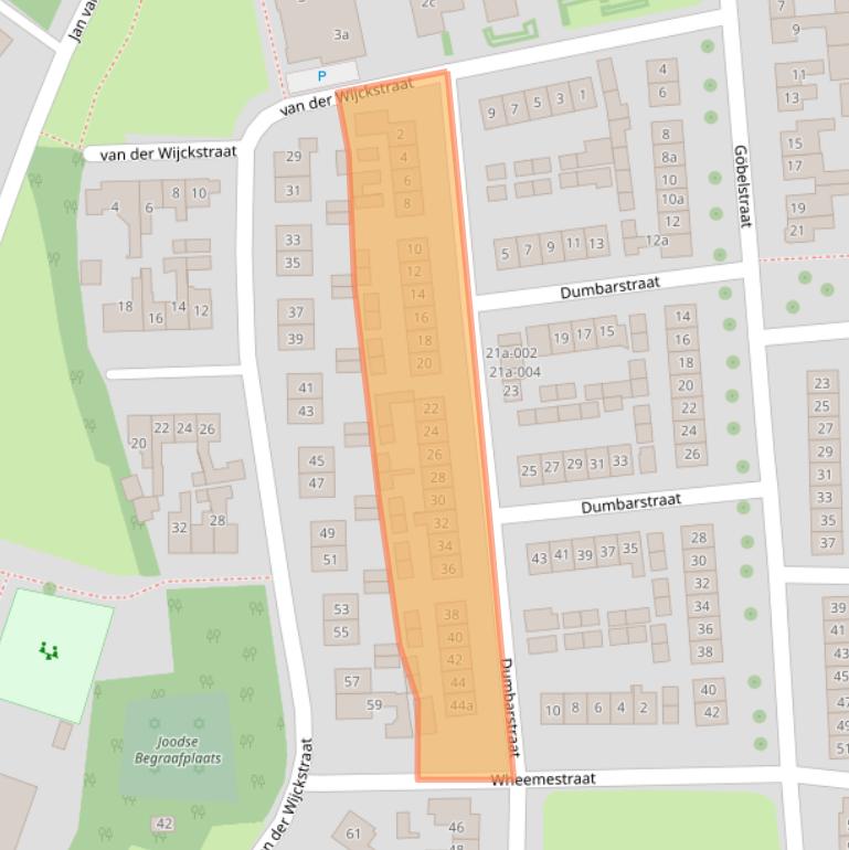 Kaart van postcodegebied 8101ED.