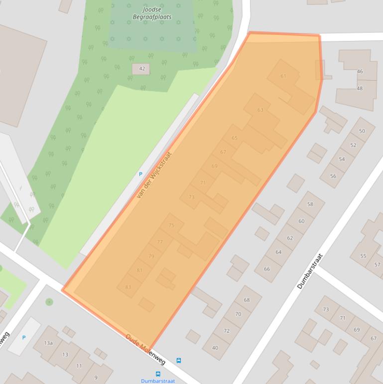 Kaart van postcodegebied 8101EH.