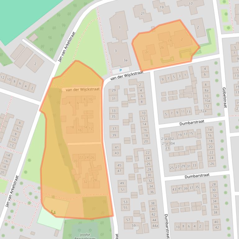 Kaart van postcodegebied 8101EJ.