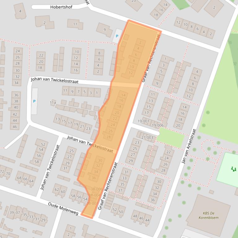 Kaart van postcodegebied 8101EV.